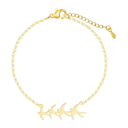 Chandler Stainless Steel Bird Bracelet Flying Bird Charm Exquisite Animal Hypoallergenic Simple Jewelry for Women