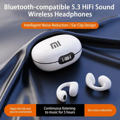 سماعات أذن Xiaomi D101 Bone Conduction Bluetooth Sound HiFi Stereo Sports سماعات رأس مقاومة للماء مع شاشة LED للطاقة وسماعات رأس للنوم 