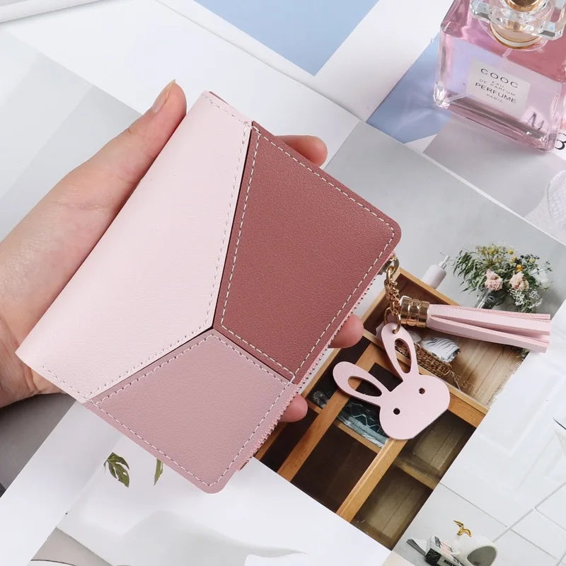 Women Fashion Short Wallet Coin Purse for Women Card Holder Small Ladies Wallet Female Two-fold Hasp Mini Cute Clutch