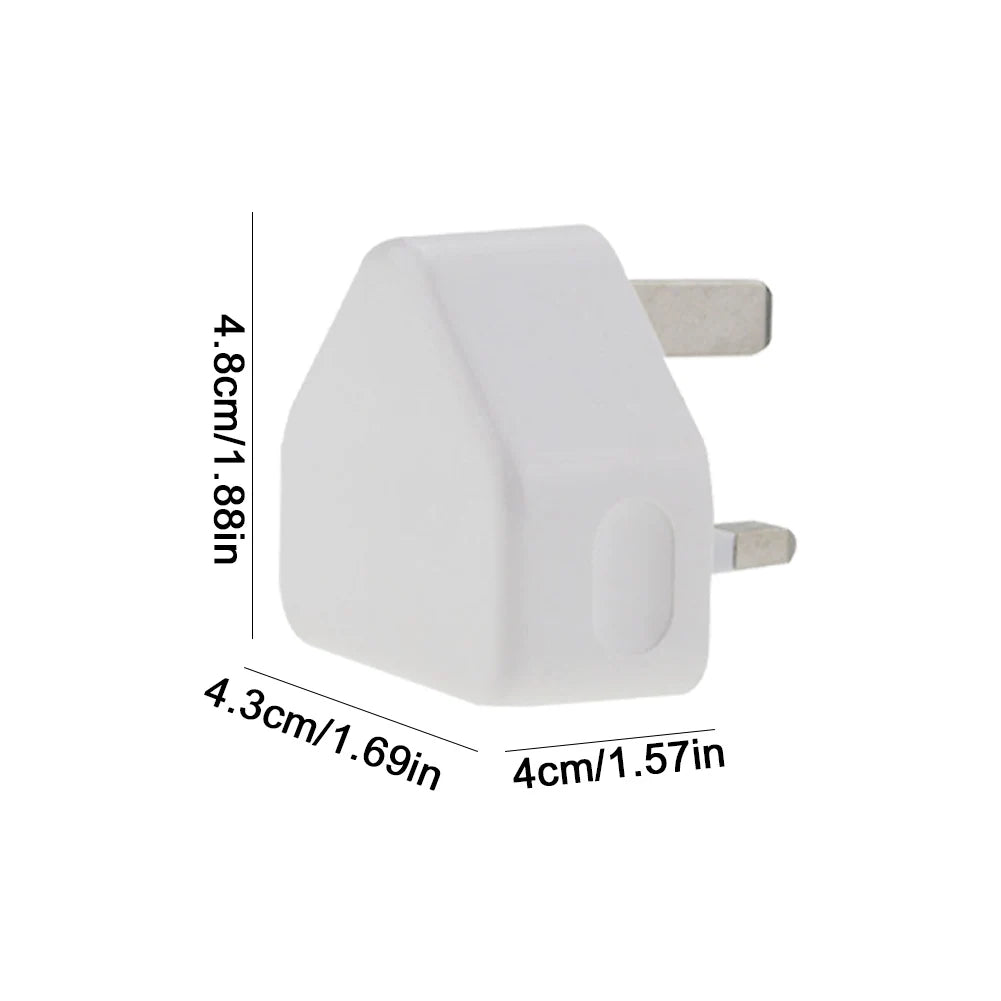 Dual USB Ports PD Wall Charger Fast Quick Charging Power Adapters 5V 3.1A 2A 1A Travel Plug Adapter for IPhone 15 14 13 UK Plug