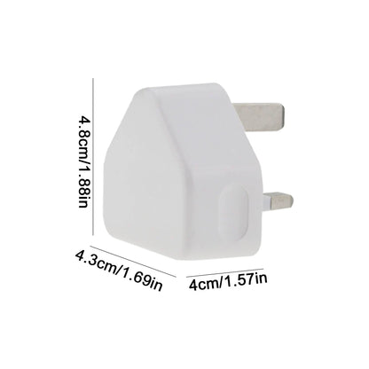 Dual USB Ports PD Wall Charger Fast Quick Charging Power Adapters 5V 3.1A 2A 1A Travel Plug Adapter for IPhone 15 14 13 UK Plug