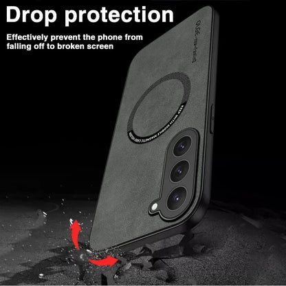 Luxury Magnetic Leather Case For Samsung Galaxy S24 S23 S22 S21 Ultra Plus FE For Magsafe Wireless Charge Shockproof Cover