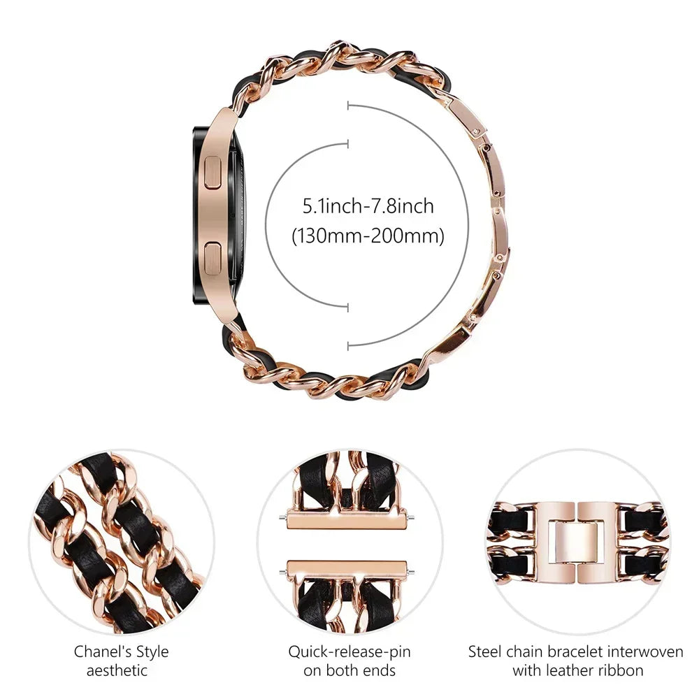 Leather+Metal Band For Huawei Watch Fit 3 Strap Smart Wristband Stainless steel bracelet Bracelet Huawei fit 2 fit3 Accessories