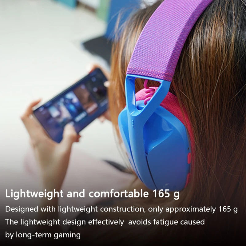 سماعة الألعاب اللاسلكية Logitech G435 LIGHTSPEED مع اتصال USB وبلوتوث/2.4 جيجاهرتز وميكروفون مدمج لأجهزة الكمبيوتر/PS