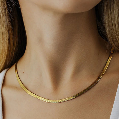 A Necklaces Gold Plated Chain Bone Chain Collarbone Women&