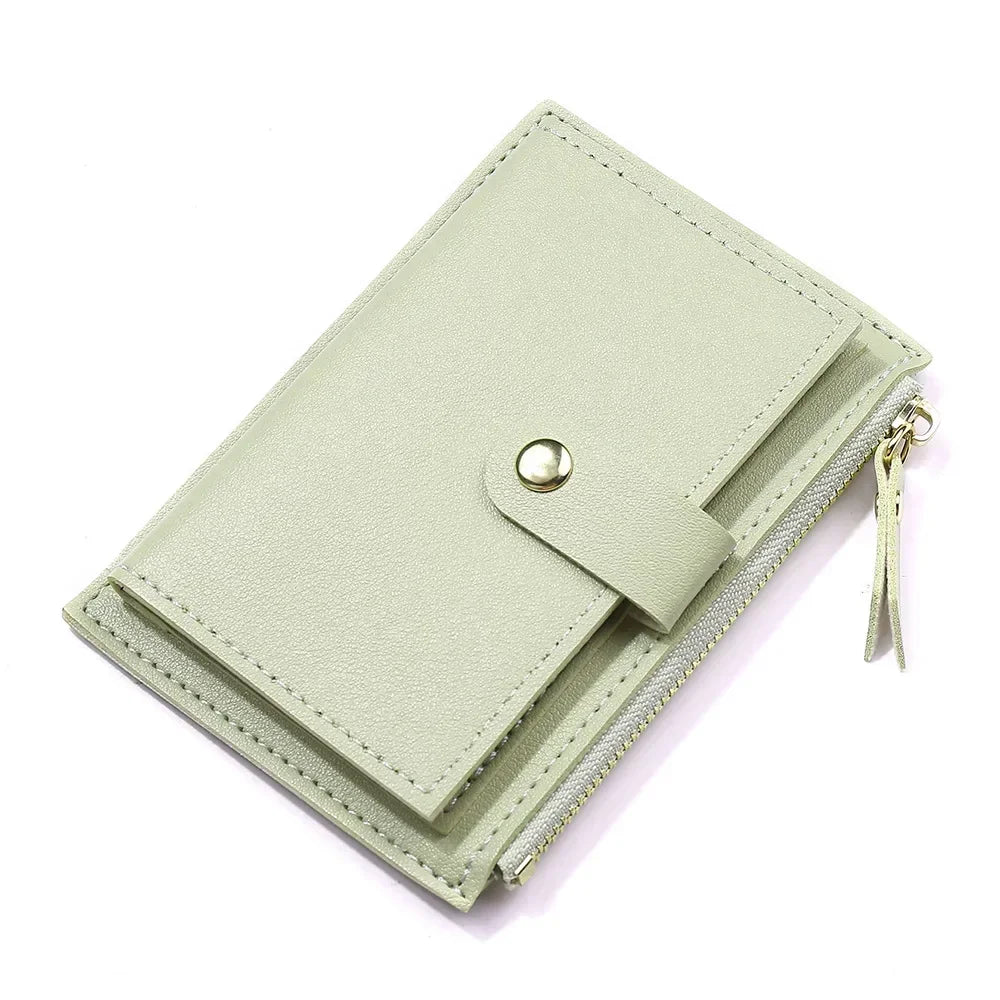 Women Short Wallet Fashion Simple PU Leather Small Purse Ladies Card Bag Women Clutch Bag Female Purse Money Clip Wallet