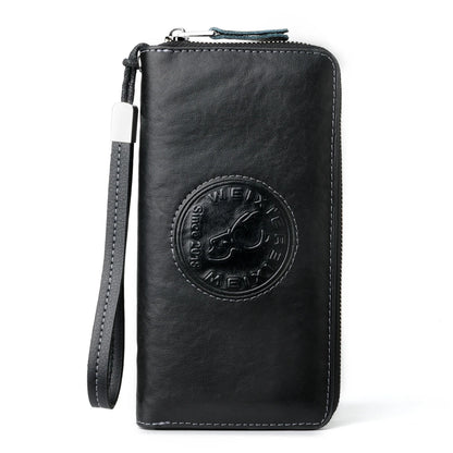 100% Genuine Leather Wallet RFID Anti-theft Brush Men&