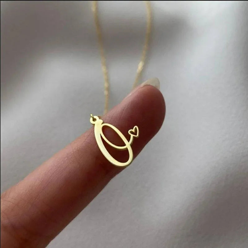 Cheap Items A-Z Initial Letter Pendant Necklaces For Women Stainless Steel Jewelry Collier Femme Bff Gifts