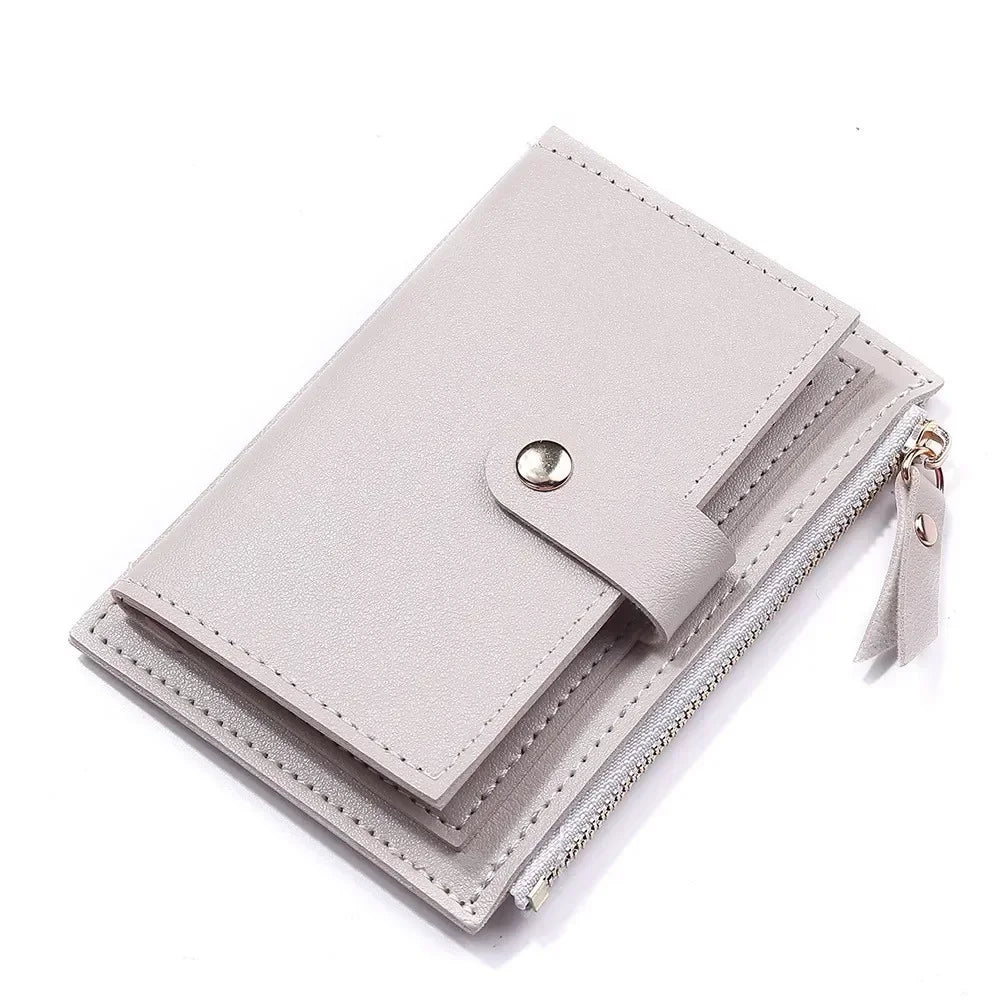 Women Short Wallet Fashion Simple PU Leather Small Purse Ladies Card Bag Women Clutch Bag Female Purse Money Clip Wallet