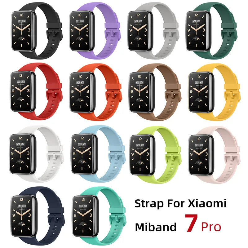 Silicone Strap For Mi Band 7 Pro Strap Accessories Smart Watch Replacement Wristband Bracelet for Xiaomi Mi Band 7 Pro correa