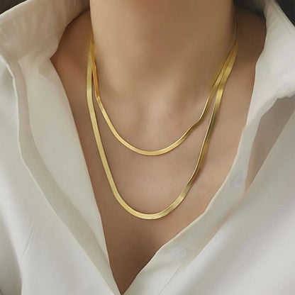 A Necklaces Gold Plated Chain Bone Chain Collarbone Women&