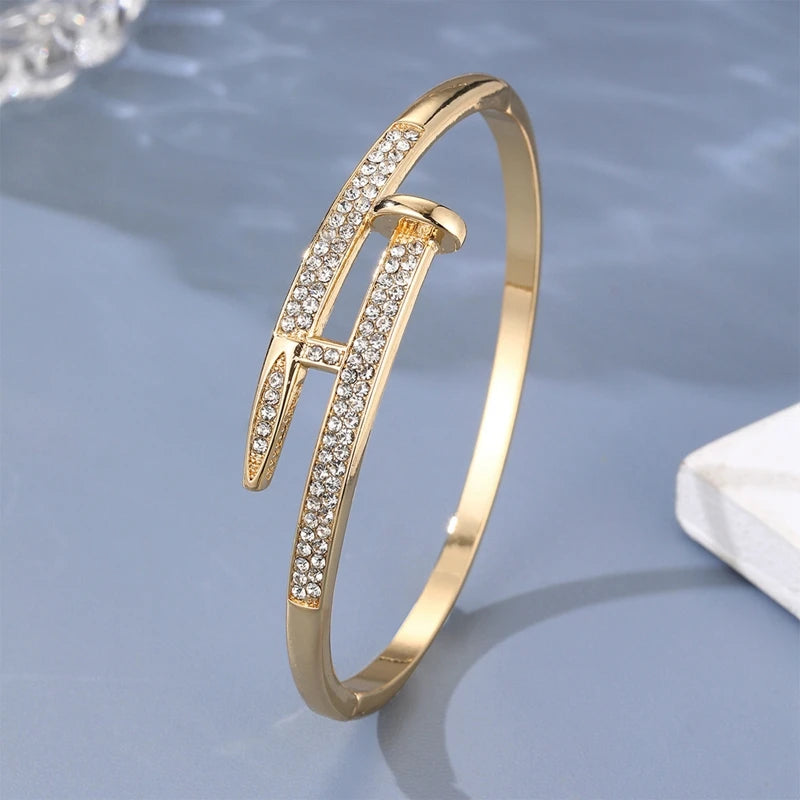 Classic Brand Nail Bracelets Female Temperament Simple Trendy Bracelet Stainles Steel Screw Bracelet For Women Gift