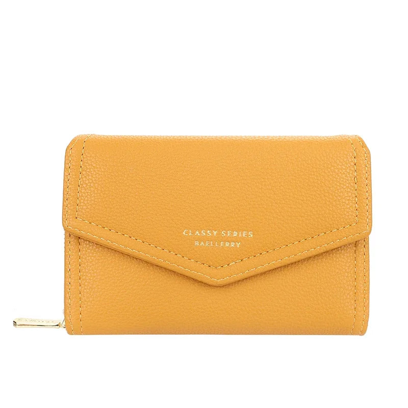 Yellow Wallets for Women Large Capacity Clutch Bag Green Zipper Coin Purse Card Holder Wallet Ladies Purses Leather Red Wallet