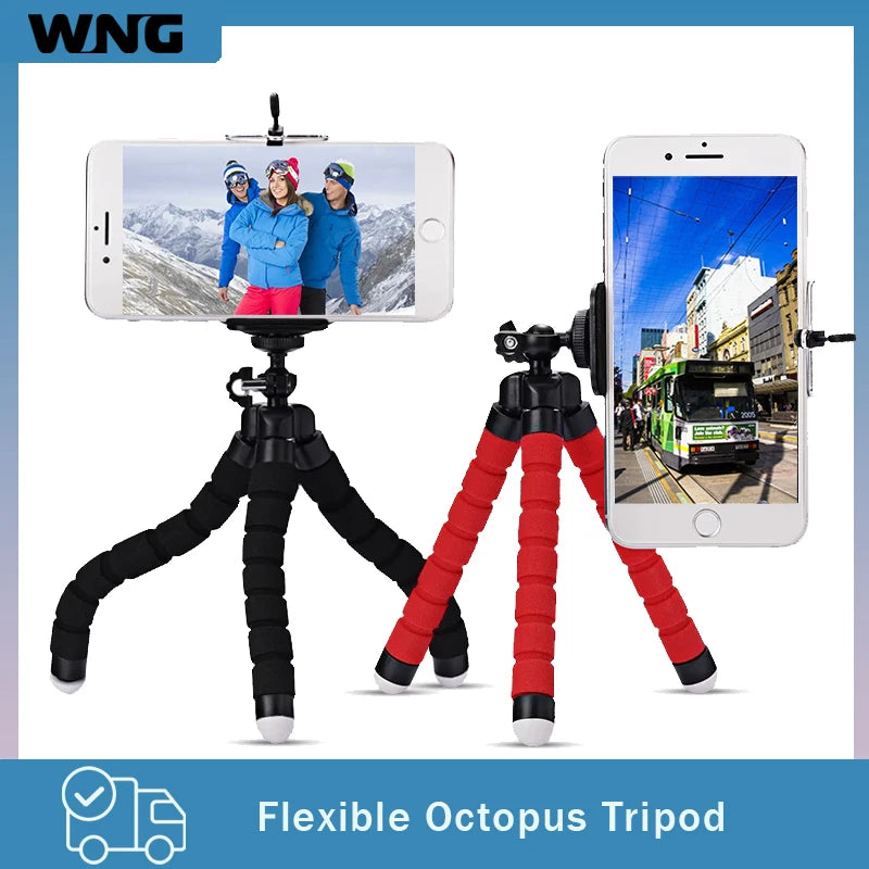 Cell Phone Octopus Tripod Flexible Selfie Stand Portable Desktop Holder Mobile Camera Controller Bluetooth Remote Control Photo