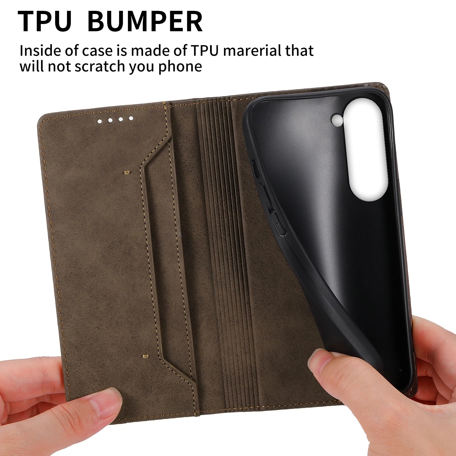 Flip Leather Case For Samsung Galaxy S24 Ultra S23 S22 S21