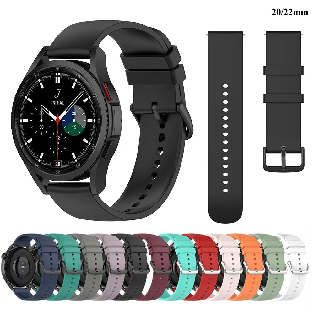 20/22mm Silicone Band for Samsung Smartwatch Galaxy Watch 3 45mm/galaxy Watch 3 41mm Band/gear S3 Band sport soft style