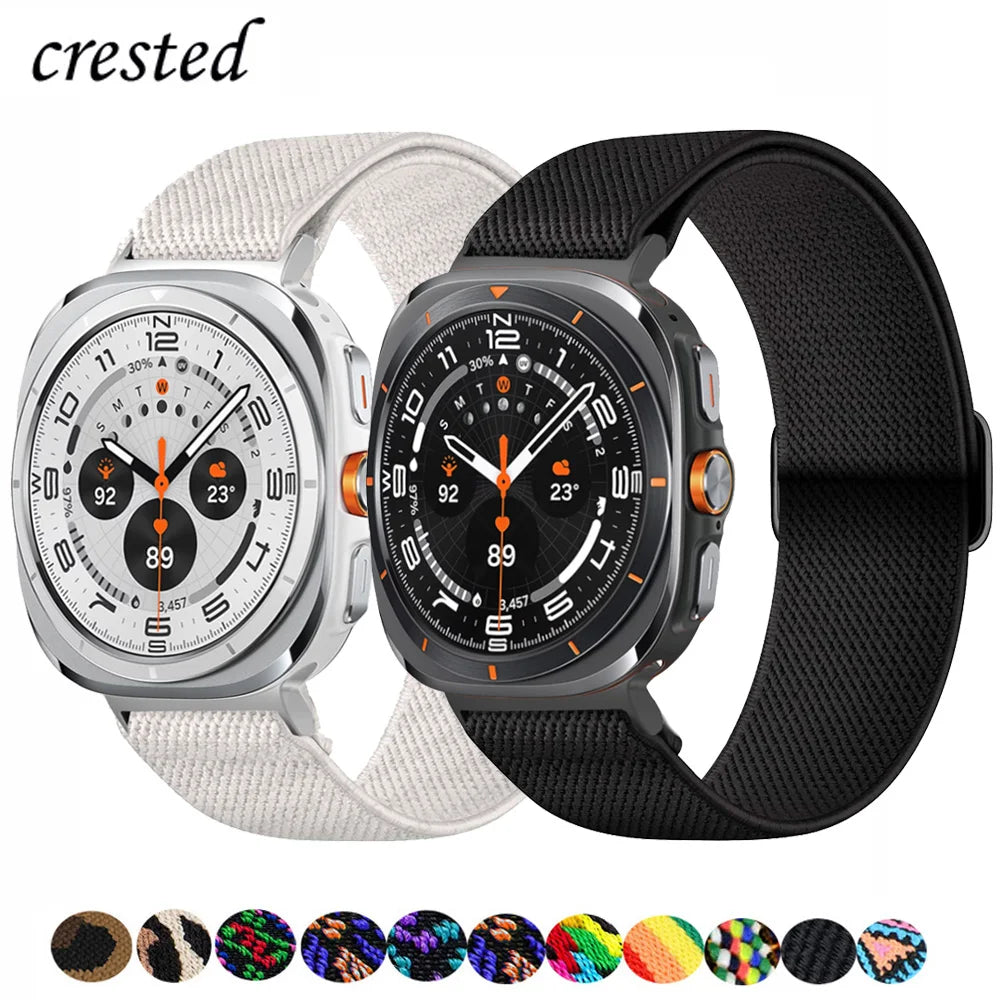 Scrunchie Strap For Samsung Galaxy Watch 7 Ultra 47mm 47 accessories Sport Elastic Nylon bracelet correa Galaxy watch Ultra band