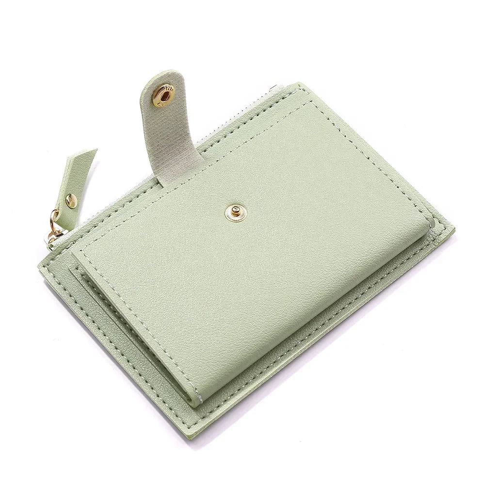 Women Short Wallet Fashion Simple PU Leather Small Purse Ladies Card Bag Women Clutch Bag Female Purse Money Clip Wallet