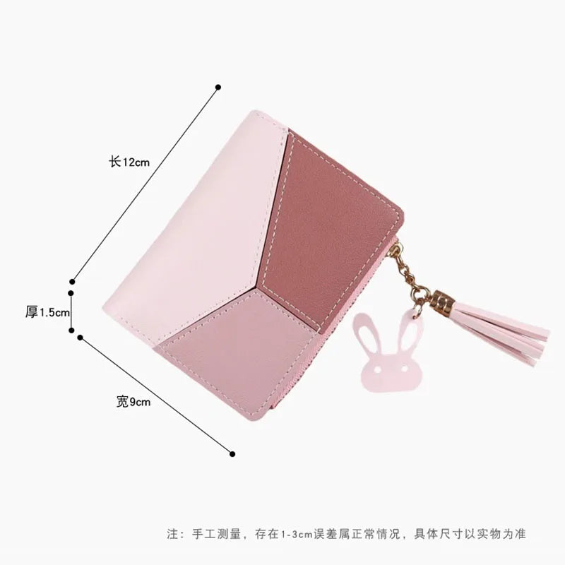 Women Fashion Short Wallet Coin Purse for Women Card Holder Small Ladies Wallet Female Two-fold Hasp Mini Cute Clutch