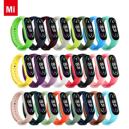 Watchband For Xiaomi Mi Band 7 6 Bracelet Silicone Sport Watch Wristband Miband 4 Belt Pulsera Correa Mi Band 3 4 5  Accessories