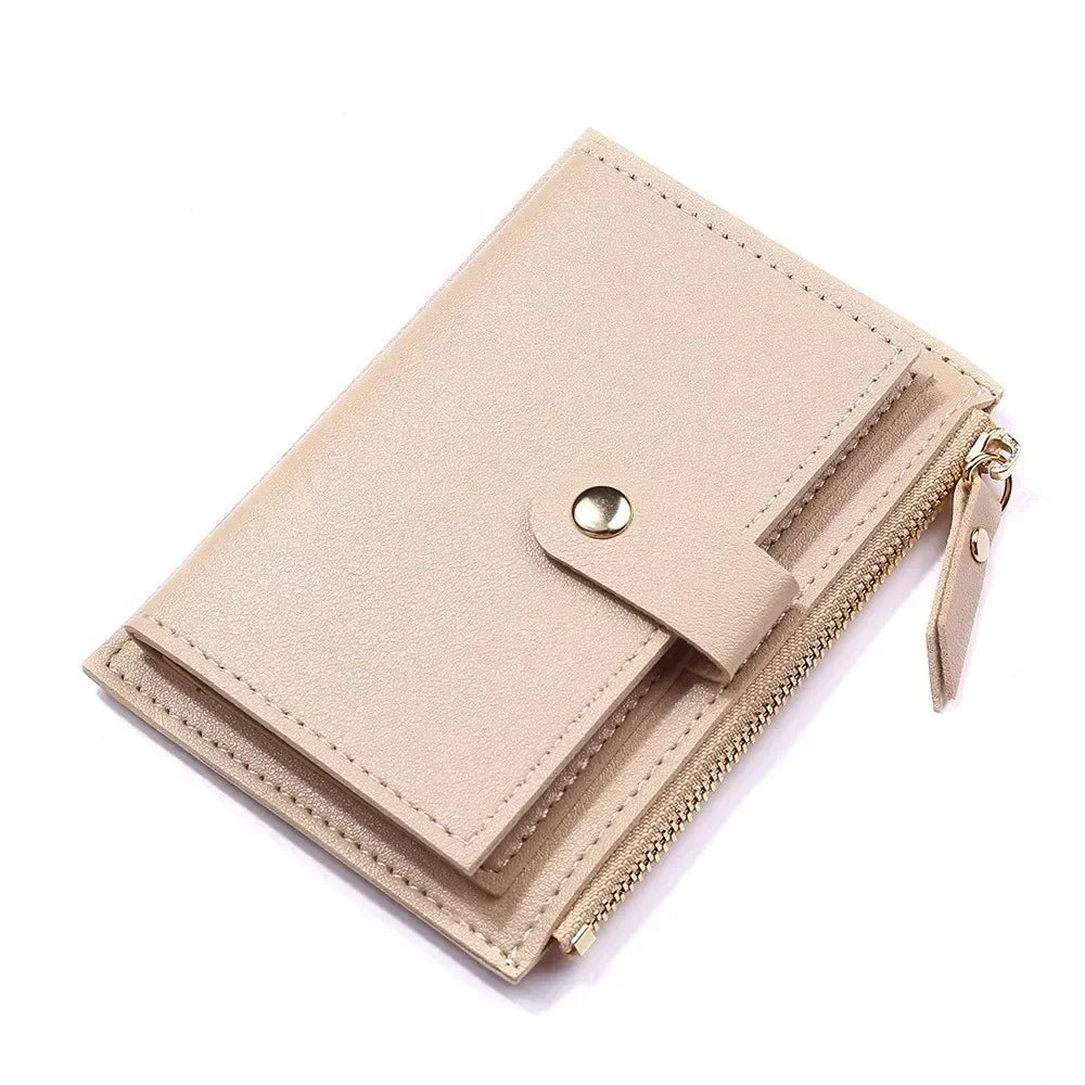 Women Short Wallet Fashion Simple PU Leather Small Purse Ladies Card Bag Women Clutch Bag Female Purse Money Clip Wallet