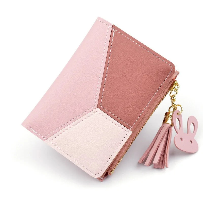 Women Fashion Short Wallet Coin Purse for Women Card Holder Small Ladies Wallet Female Two-fold Hasp Mini Cute Clutch